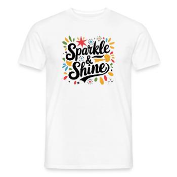 Funkeln & Glänzen - Männer T-Shirt - Weiß - Vorne - AI Model Male 178 dark (178cm)