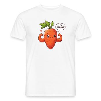 Kawaii-Karottenmuskel - Männer T-Shirt - Weiß - Vorne - AI Model Male 178 dark (178cm)
