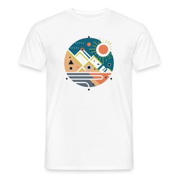 Montagnes - T-shirt homme - blanc - Devant - AI Model Male 178 dark (178cm)