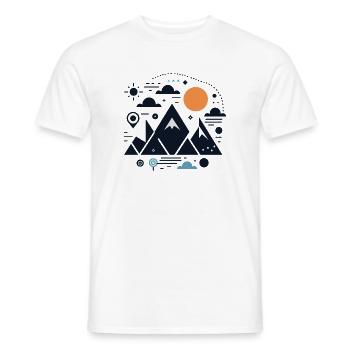 Gebirge - Männer T-Shirt - Weiß - Vorne - AI Model Male 178 dark (178cm)