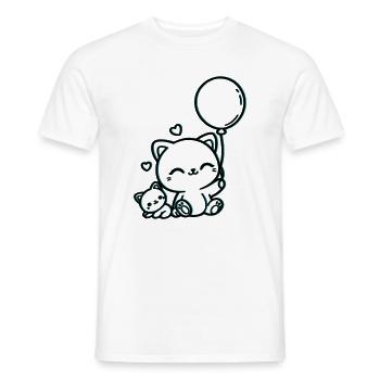Félin - T-shirt homme - blanc - Devant - AI Model Male 178 dark (178cm)