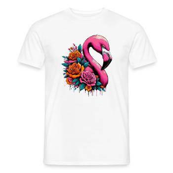 Flamant - T-shirt homme - blanc - Devant - AI Model Male 178 dark (178cm)