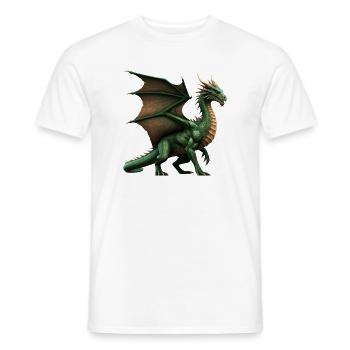 Legendärer grüner Drache - Männer T-Shirt - Weiß - Vorne - AI Model Male 178 dark (178cm)