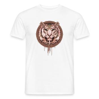 Représentation captivante et artistique du visage - T-shirt homme - blanc - Devant - AI Model Male 178 dark (178cm)