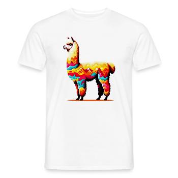 Alpaca - Men's T-Shirt - white - Front - AI Model Male 178 dark (178cm)