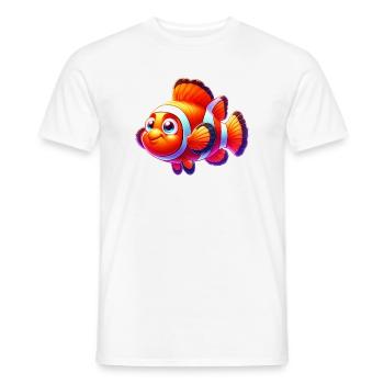 Poisson-clown - T-shirt homme - blanc - Devant - AI Model Male 178 dark (178cm)