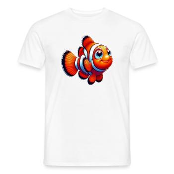 Poisson-clown - T-shirt homme - blanc - Devant - AI Model Male 178 dark (178cm)