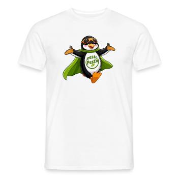 Pesto Pinguin fliegt in deinen Armen - Männer T-Shirt - Weiß - Vorne - AI Model Male 178 dark (178cm)