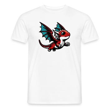 Dragon - T-shirt homme - blanc - Devant - AI Model Male 178 dark (178cm)