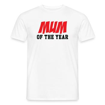 Mom of the Year - Mother's Day - Men's T-Shirt - white - Front - AI Model Male 178 dark (178cm)