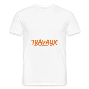 Vie en travaux - T-shirt homme - blanc - Devant - AI Model Male 178 dark (178cm)