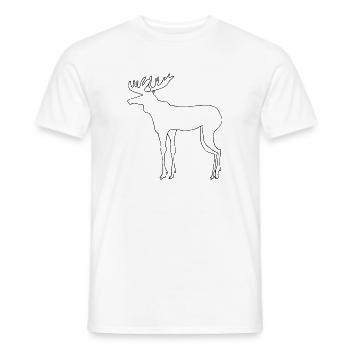Elk - Men's T-Shirt - white - Front - AI Model Male 178 dark (178cm)