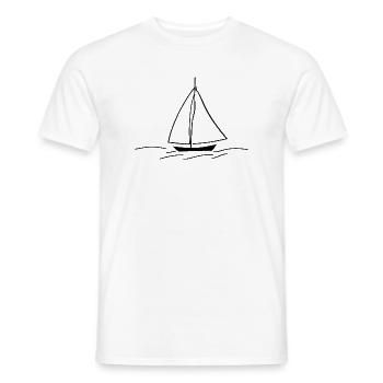 Sailboat 2 - Men's T-Shirt - white - Front - AI Model Male 178 dark (178cm)