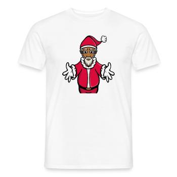 Un câlin du Père Noël - T-shirt homme - blanc - Devant - AI Model Male 178 dark (178cm)
