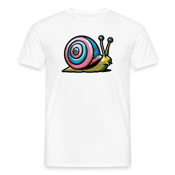 Schnecke - Männer T-Shirt - Weiß - Vorne - AI Model Male 178 dark (178cm)