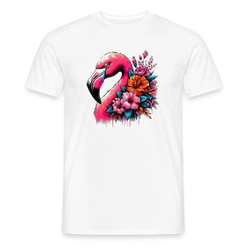 Flamant - T-shirt homme - blanc - Devant - AI Model Male 178 dark (178cm)
