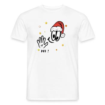 Santa Claus Comic - Men's T-Shirt - white - Front - AI Model Male 178 dark (178cm)