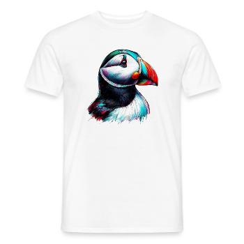 Papageitaucher - Männer T-Shirt - Weiß - Vorne - AI Model Male 178 dark (178cm)
