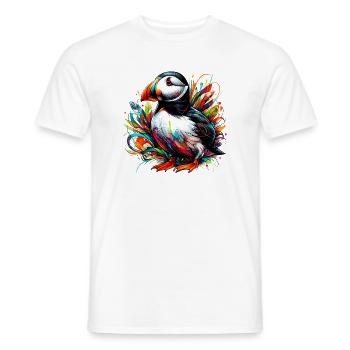Papageitaucher - Männer T-Shirt - Weiß - Vorne - AI Model Male 178 dark (178cm)