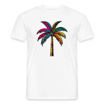 Palme - Männer T-Shirt - Weiß - Vorne - AI Model Male 178 dark (178cm)
