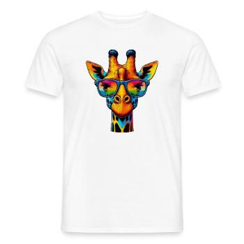 Girafe - T-shirt homme - blanc - Devant - AI Model Male 178 dark (178cm)