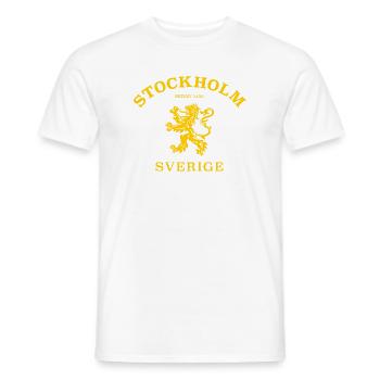 STOCKHOLM Sverige Sweden - Men's T-Shirt - white - Front - AI Model Male 178 dark (178cm)