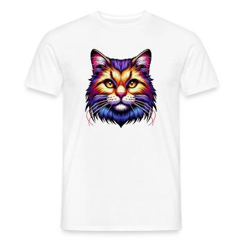 Chat - T-shirt homme - blanc - Devant - AI Model Male 178 dark (178cm)