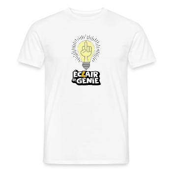 Flash of genius - Men's T-Shirt - white - Front - AI Model Male 178 dark (178cm)