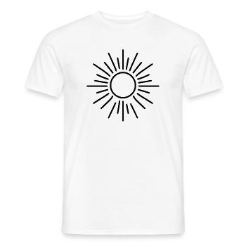 soleil stylisé - T-shirt homme - blanc - Devant - AI Model Male 178 dark (178cm)