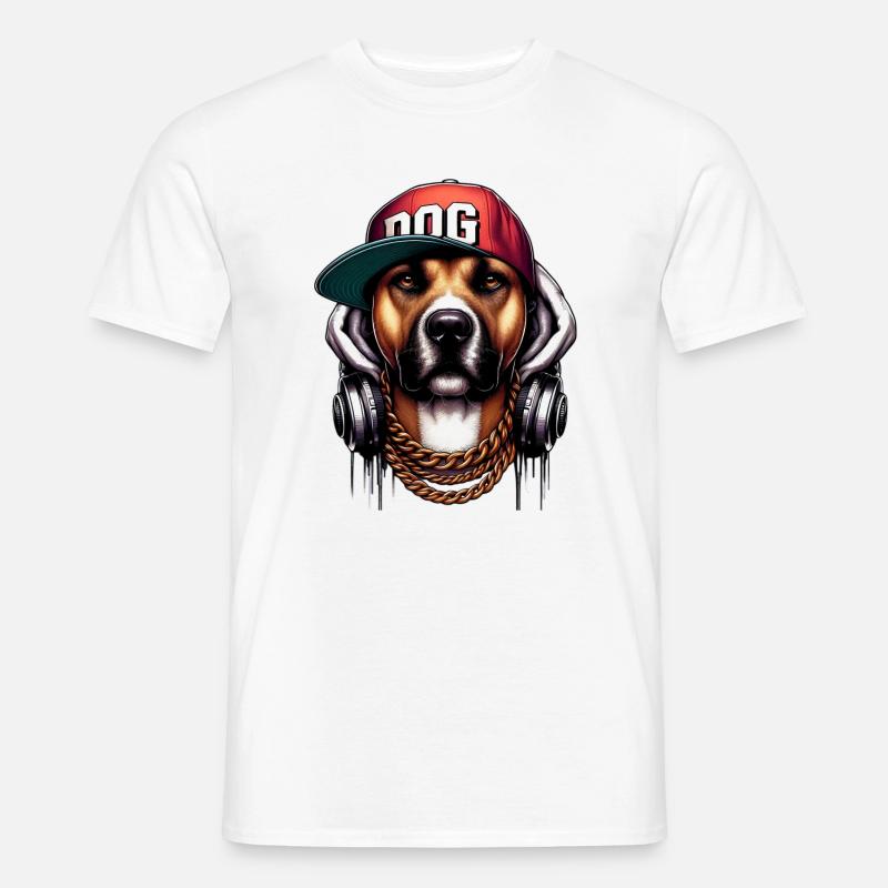 Hund - Männer T-Shirt - Weiß