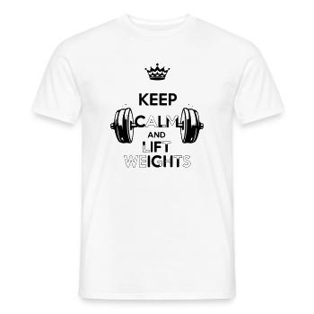 Keep Calm - Männer T-Shirt - Weiß - Vorne - AI Model Male 178 dark (178cm)