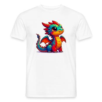 Dragon - T-shirt homme - blanc - Devant - AI Model Male 178 dark (178cm)