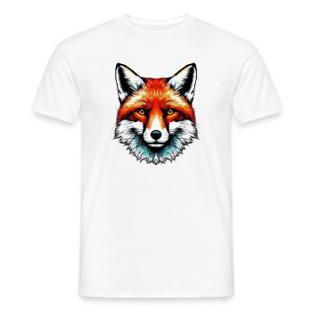 Fox - Men's T-Shirt - white - Front - AI Model Male 178 dark (178cm)