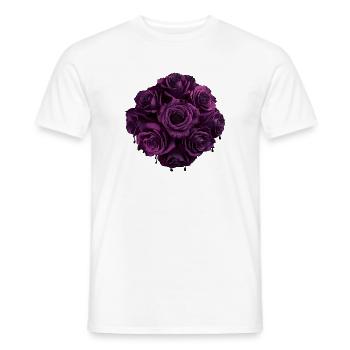 tropfende rosenblüten version 2, geschenkidee Frau - Männer T-Shirt - Weiß - Vorne - AI Model Male 178 dark (178cm)