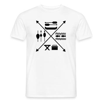 Angeln - Männer T-Shirt - Weiß - Vorne - AI Model Male 178 dark (178cm)