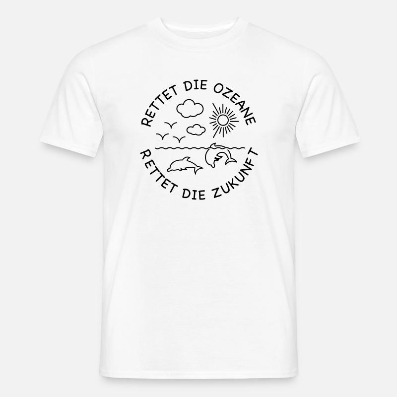 Delfin - Männer T-Shirt - Weiß