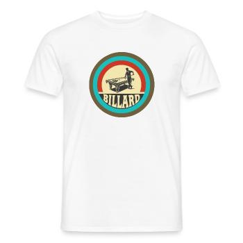 Billard au design vintage - T-shirt homme - blanc - Devant - AI Model Male 178 dark (178cm)