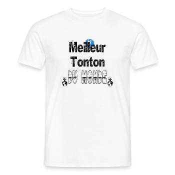 Meilleur Tonton du Monde - T-shirt homme - blanc - Devant - AI Model Male 178 dark (178cm)