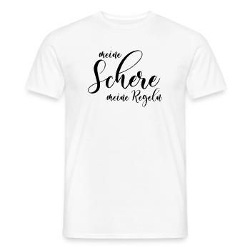 Meine Schere Meine Regeln Berufe-Sprüche Friseur - Männer T-Shirt - Weiß - Vorne - AI Model Male 178 dark (178cm)