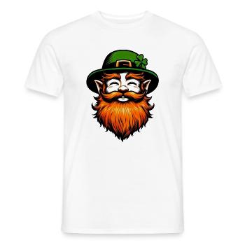 Irischer Kobold Irland - Männer T-Shirt - Weiß - Vorne - AI Model Male 178 dark (178cm)