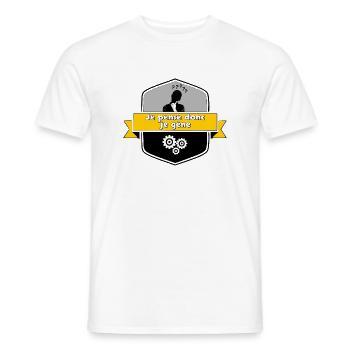 I think so - Men's T-Shirt - white - Front - AI Model Male 178 dark (178cm)