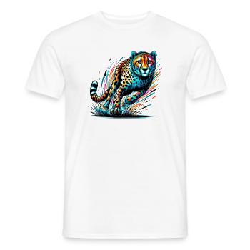 Cheetah - Men's T-Shirt - white - Front - AI Model Male 178 dark (178cm)