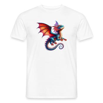 Dragon - Men's T-Shirt - white - Front - AI Model Male 178 dark (178cm)