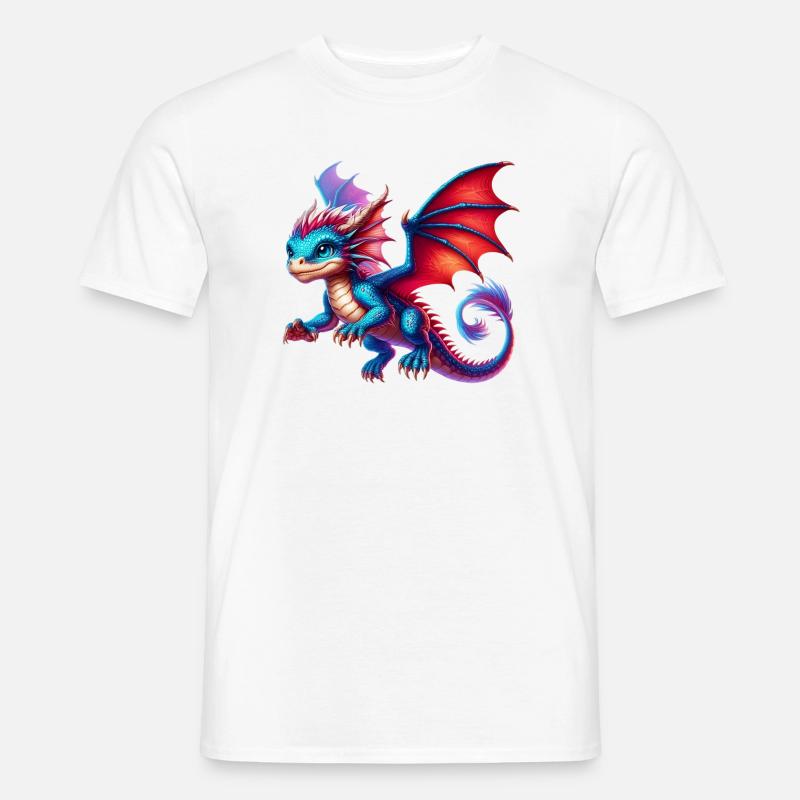 Drache - Männer T-Shirt - Weiß