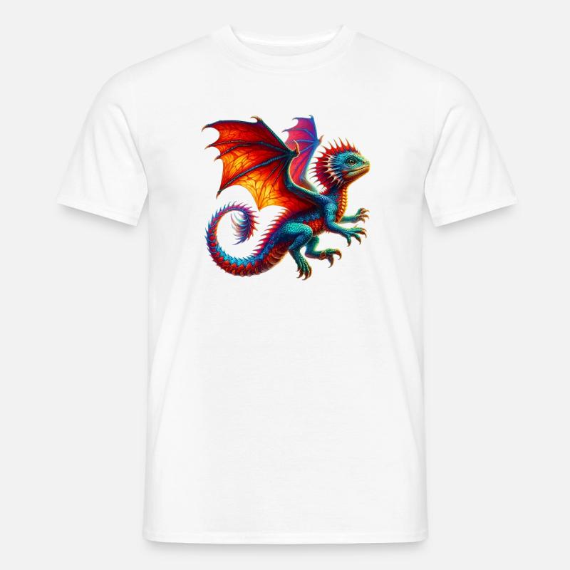 Drache - Männer T-Shirt - Weiß