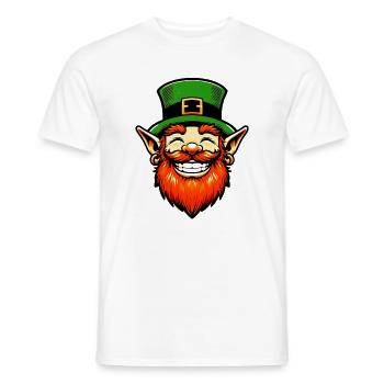 Irischer Kobold Irland - Männer T-Shirt - Weiß - Vorne - AI Model Male 178 dark (178cm)