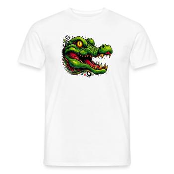 Alligator Crocodile - Men's T-Shirt - white - Front - AI Model Male 178 dark (178cm)