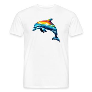 Delfin - Männer T-Shirt - Weiß - Vorne - AI Model Male 178 dark (178cm)