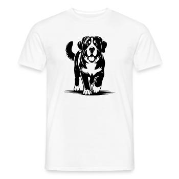 Großer Schweizer Sennenhund - Männer T-Shirt - Weiß - Vorne - AI Model Male 178 dark (178cm)