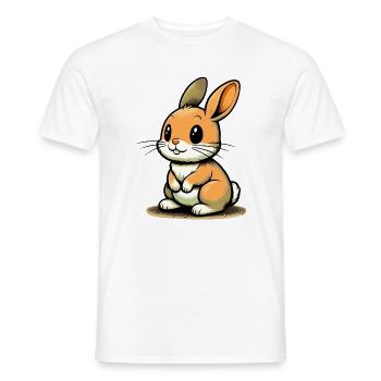 Rabbit - Men's T-Shirt - white - Front - AI Model Male 178 dark (178cm)